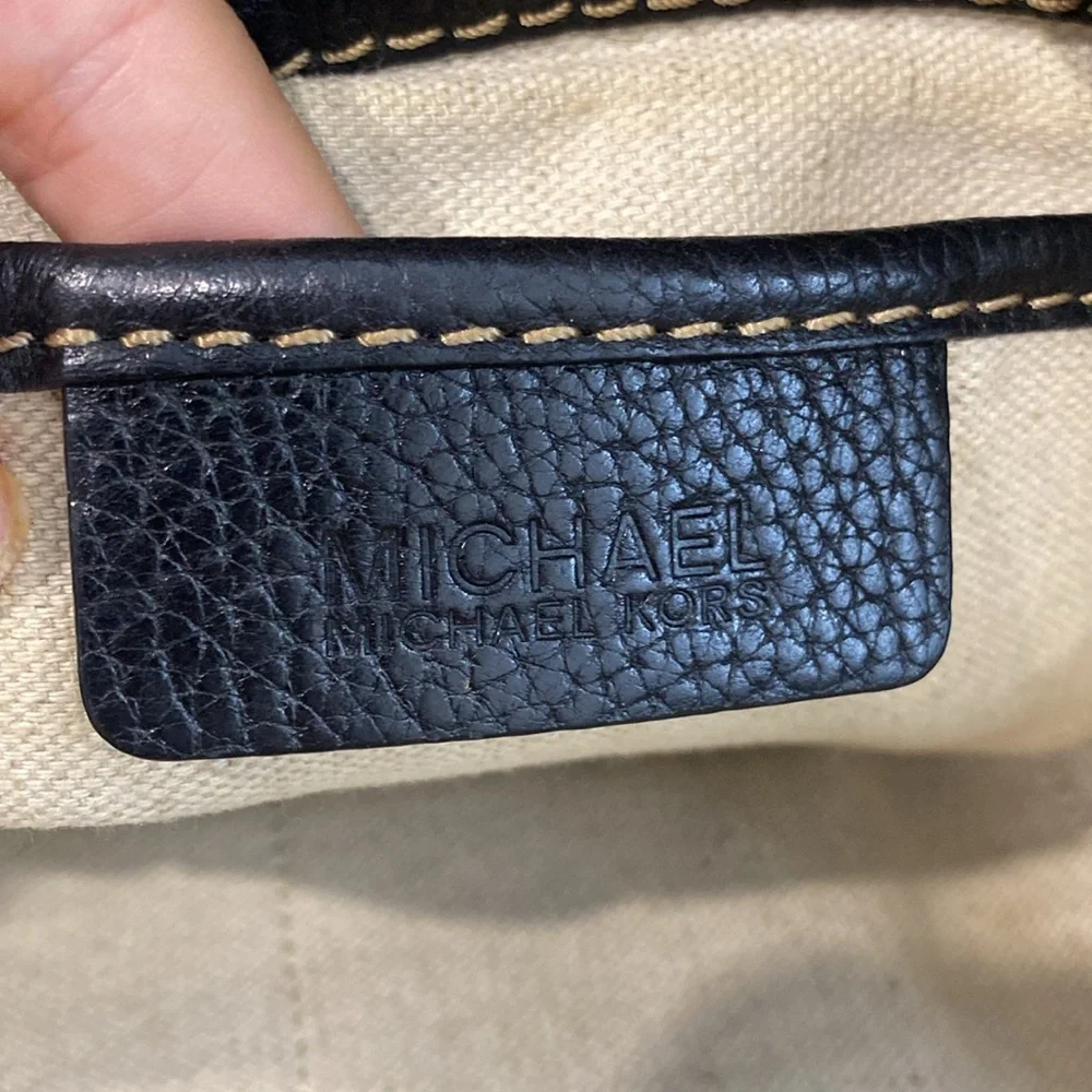 Vintage Michael Kors Dark Brown Pebbled Leather Brass Hardware Shoulder Bag - Picture 14 of 15